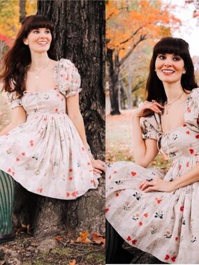 Selkie The Beach Day Dress in Love Letter M NWT